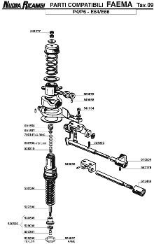 Запчасти для кофемашин Faema P4/P6 - E64/E66